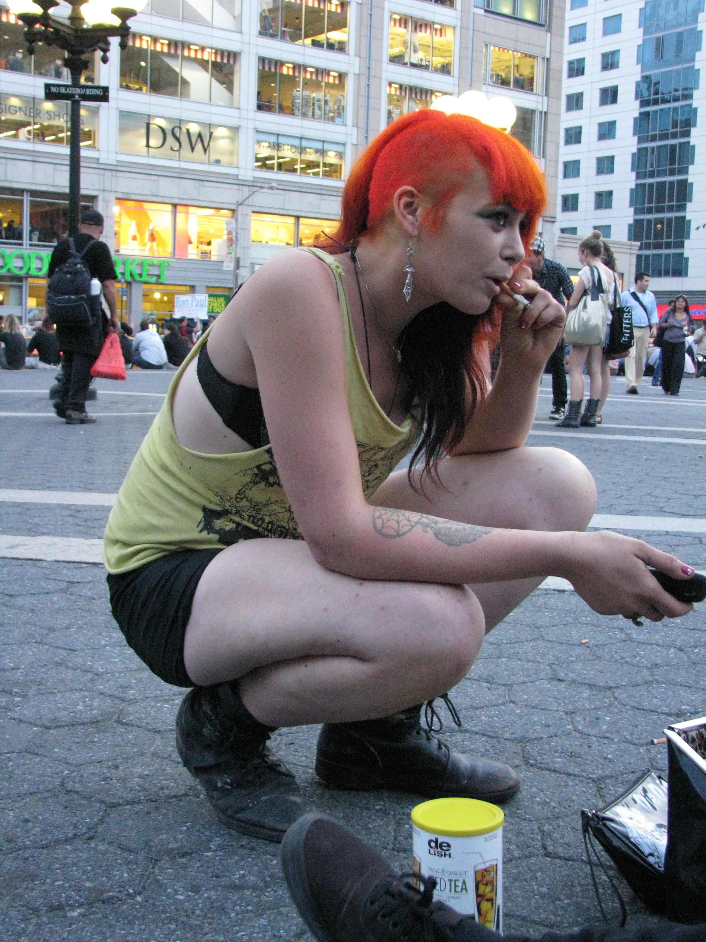 punk girl with orange hair