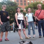 Tourist Family unimpressed with whatever's going on