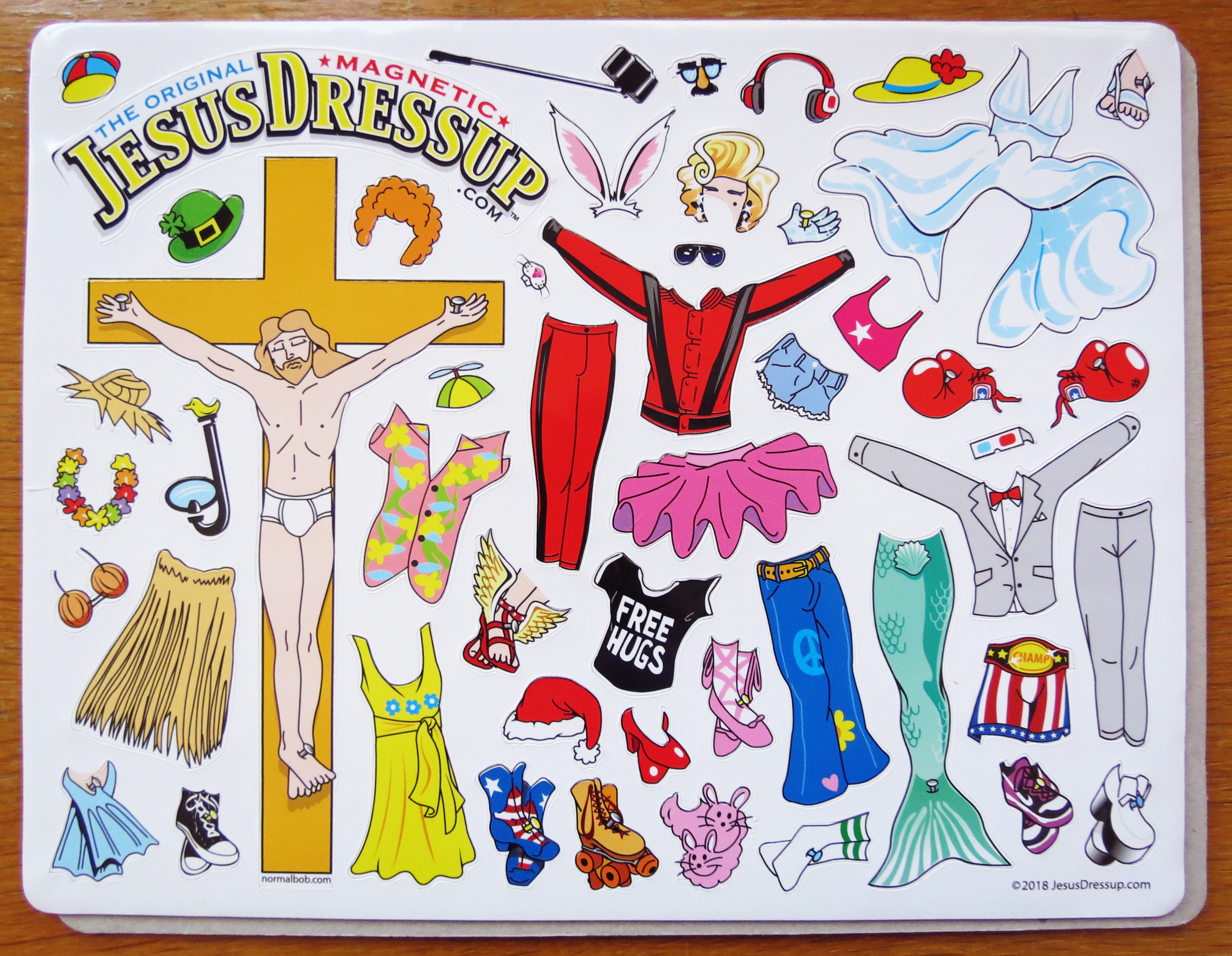 First sample of the new Original Jesus Dressup magnet set. The tightest die cut & most dress items on a set ever!