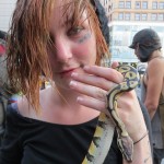 punk girl with snake