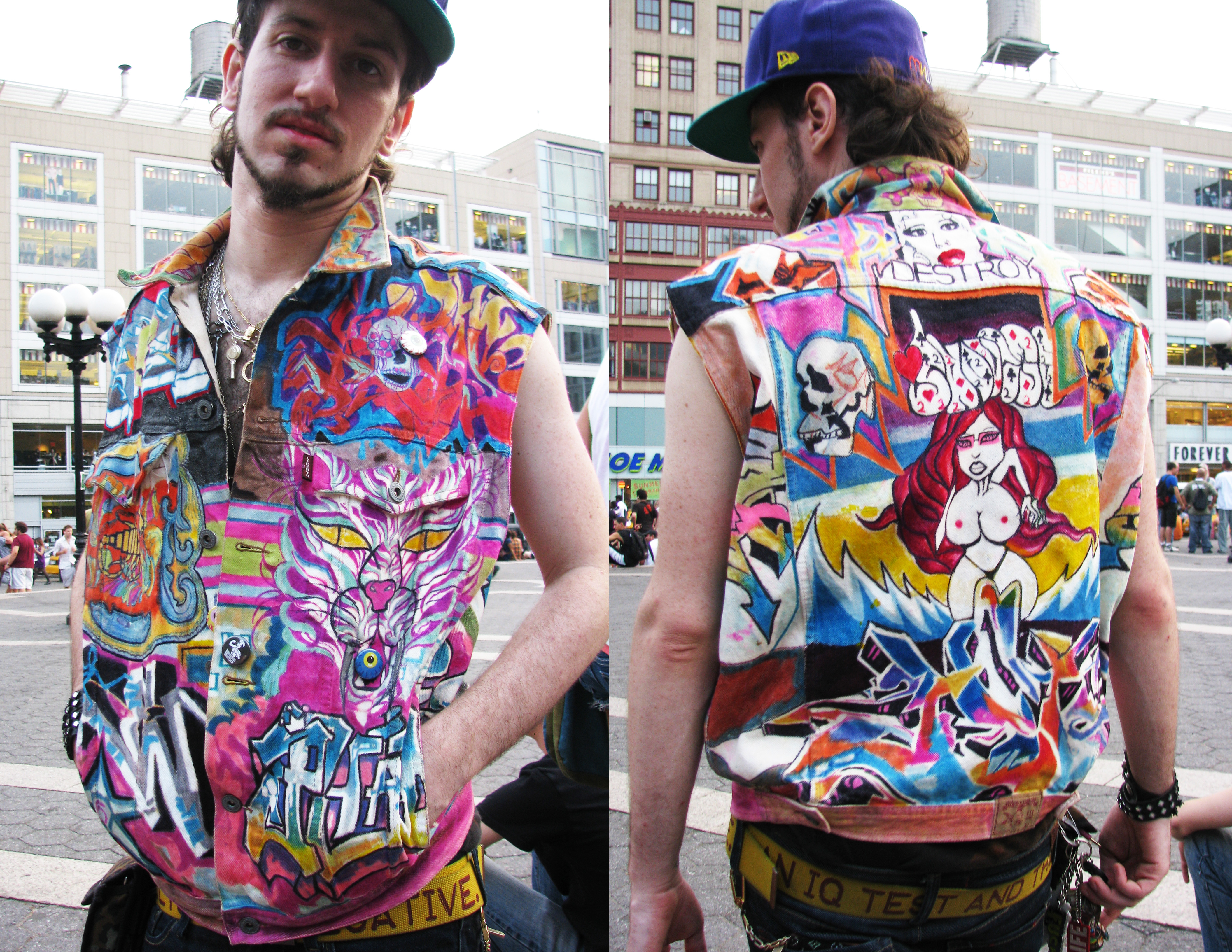 Cool kid in hand drawn jacket