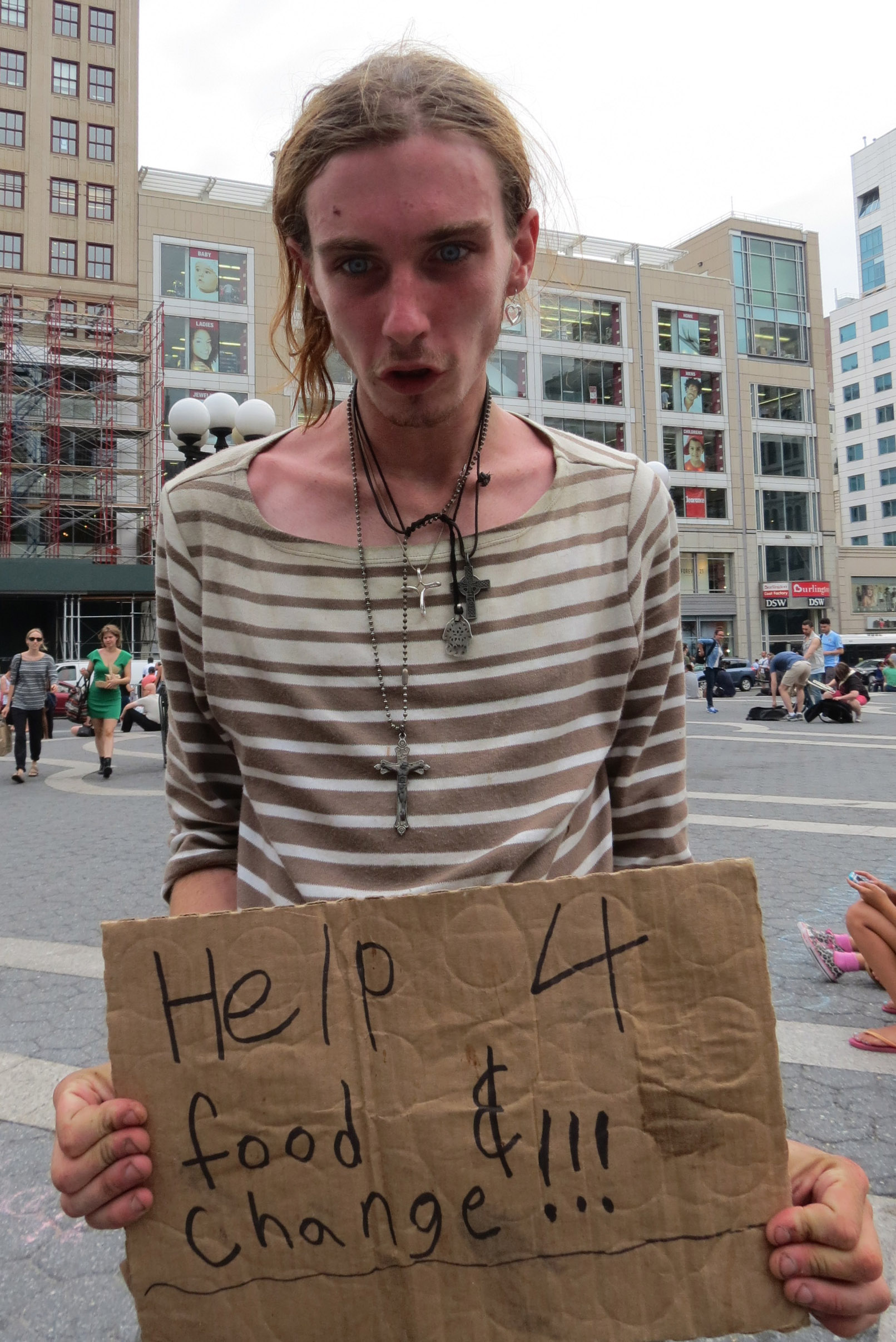 Homeless kid needs change