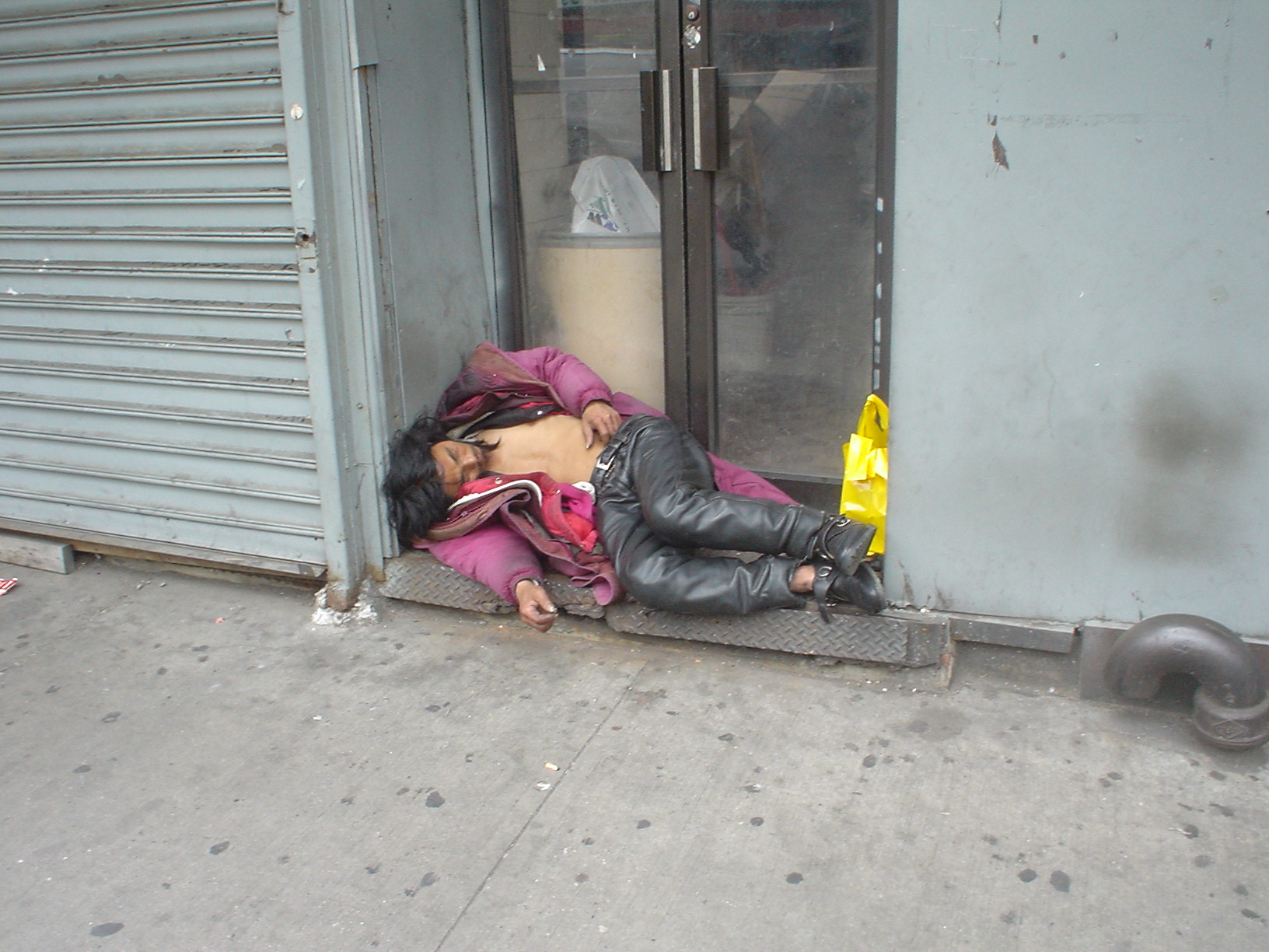 Drunk passed out in Chinatown