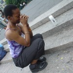 Black girl praying