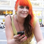 cute punk girl with orange hair