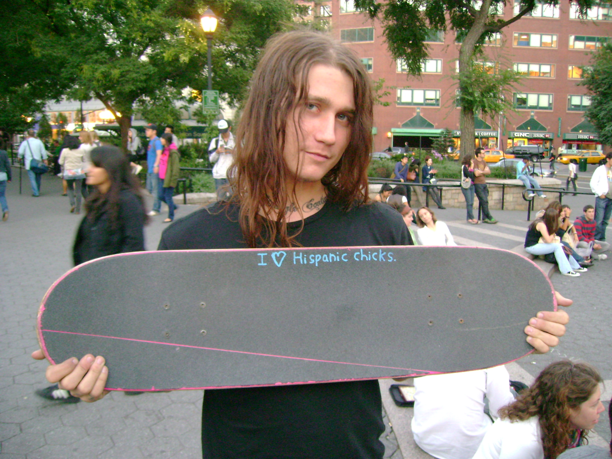 skater holding board