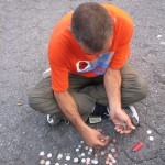 homeless man counting change
