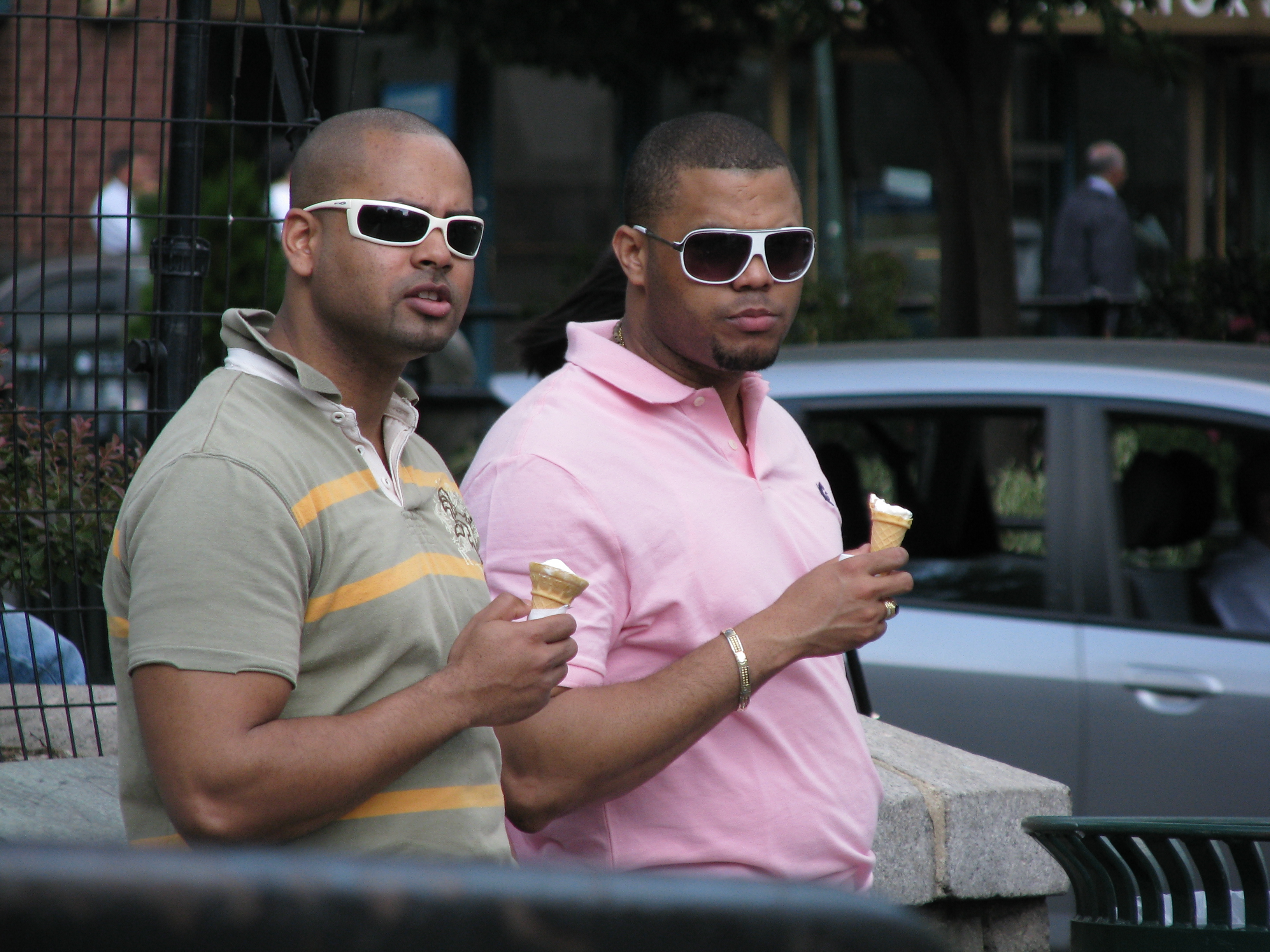 Men in White Shades & Ice Cream Cones