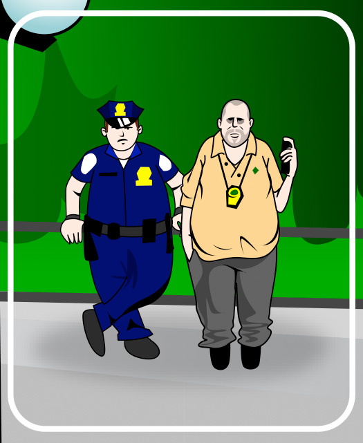 security guards cartoon