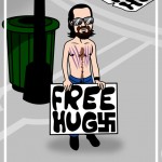 free hugger with swastika on sign