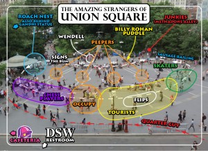 Amazing Stranger map of Union Square