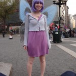 girl dressed as purple fairy