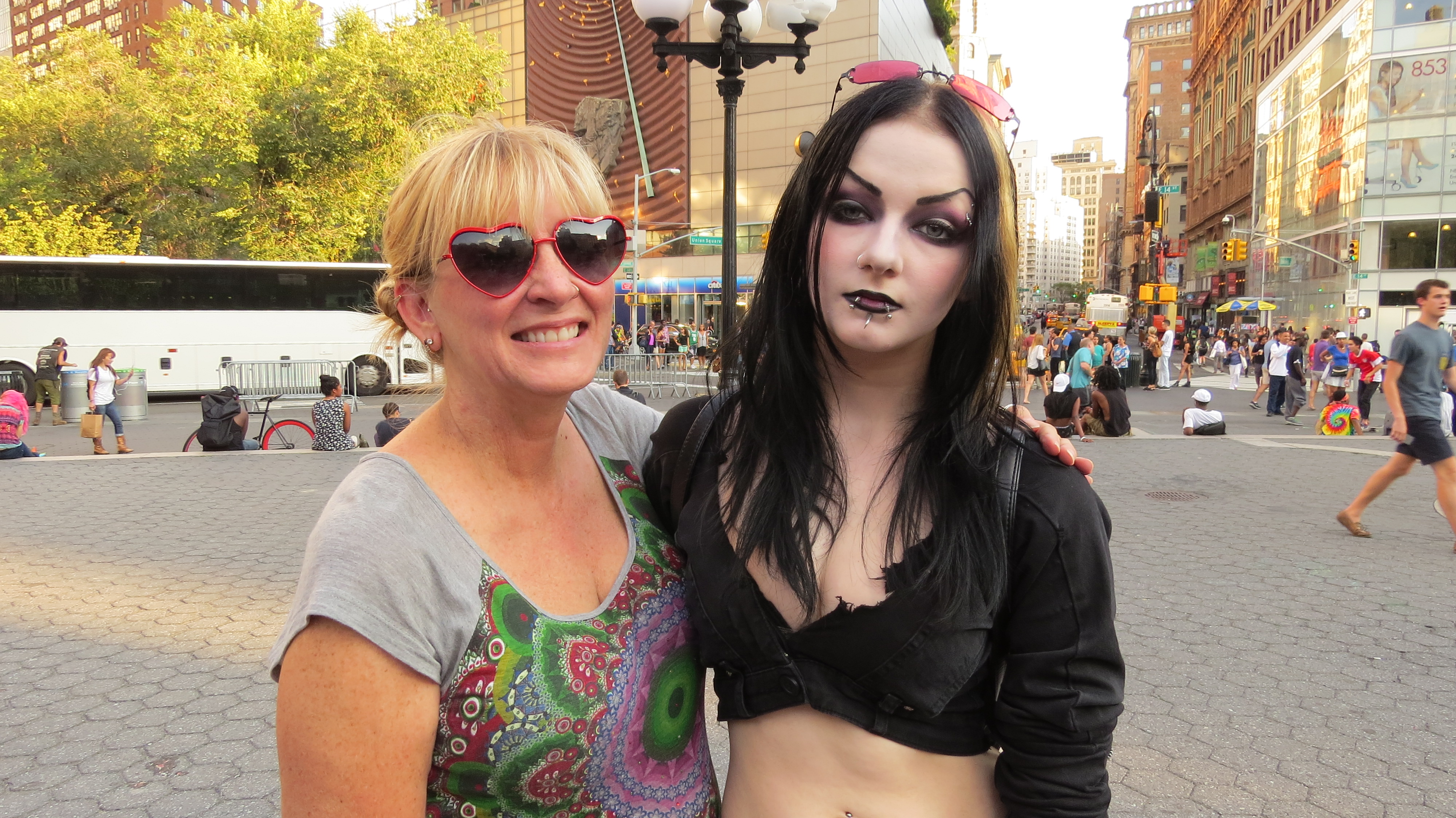 goth girl with her mom
