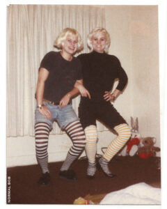 Tiina & Erika striped socks 1988 Hollywood